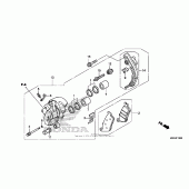 Схема вузла: Передній гальмівний супорт (1) для Honda NC700
