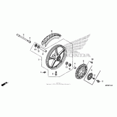 Схема вузла: Front wheel (2) для Honda VT1300 Sabre