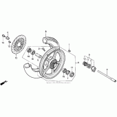 Схема вузла: Vt1100c front wheel для Honda VT1100 Shadow