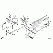Схема узла: Педаль(Лапка) для Honda VT750 Shadow Aero