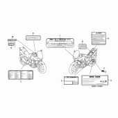 Схема узла: Информационные наклейки для Honda CBF600