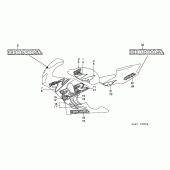 Схема вузла: Stripe / mark (1) для Honda CBR900RR CBR919RR Fireblade