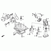 Схема вузла: Масляний насос & Піддон для Honda CBR600