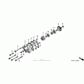 Схема вузла: Водяний насос для Honda CR250
