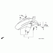 Схема вузла: Переднє крило для Honda CB1300 Super Four