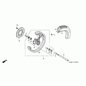 Схема узла: Передние колесо для Honda VT125 Shadow