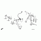 Схема узла: Подставка для Honda CBF125