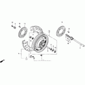 Схема вузла: Переднє колесо для Honda GL1500 Gold Wing Interstate