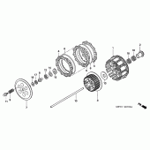 Схема вузла: Зчеплення для Honda CRF450 CRF450X