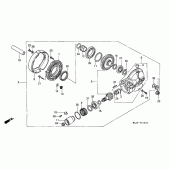 Схема вузла: Приводний редуктор для Honda VT1100 Shadow ACE