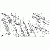 Схема вузла: Задній амортизатор для Honda XR250