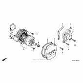 Схема вузла: Left crankcase cover + generator для Honda CR250