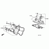 Схема вузла: Клапанна кришка для Honda XL1000V Varadero