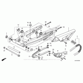 Схема вузла: Задній важіль (Маятник) для Honda CRF250 CRF250RL Rally