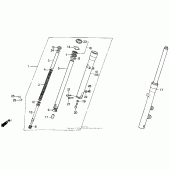 Схема вузла: Вилка передньої осі для Honda VT600 Shadow VLX Deluxe