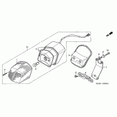 Схема узла: Задний фонарь (Стоп-сигнал) для Honda VT125 Shadow