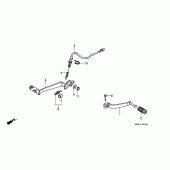 Схема узла: Педаль(Лапка) (VFR750FR/FS/FT/FV) для Honda VFR750F Interceptor