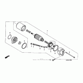 Схема узла: Стартер электрический для Honda VF750 Magna Deluxe