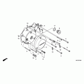 Схема узла: Левая крышка картера для Honda VT750 Shadow Spirit
