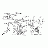 Схема вузла: Перед. гальмівний шланг (VFR800A) для Honda VFR800 VFR