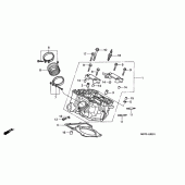 Схема вузла: Головка циліндра (REAR) для Honda XL1000V Varadero