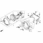 Схема узла: Фара (VTR250-ED,F) для Honda VTR250 VTR