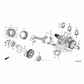 Схема узла: Коленчатый вал & Поршень для Honda NC700