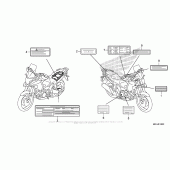 Схема вузла: Інформаційні наклейки для Honda VFR1200 Crosstourer