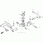 Схема узла: Water pipe + термостат для Honda GL1500 Valkyrie Interstate