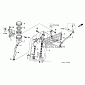 Схема узла: Задний тормозной цилиндр для Honda ST1300 Pan-European Police