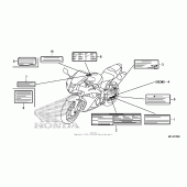 Схема узла: Информационные наклейки для Honda CBR600 CBR600RR