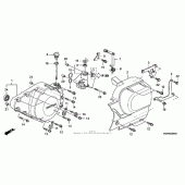 Схема вузла: Ліва кришка картера для Honda VTX1300