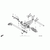 Схема вузла: Копірний вал & Вилки & Вал перемикання для Honda VT1300 Sabre