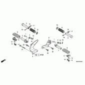 Схема узла: Подножки (EXCEPT KO) для Honda VT750 Shadow Aero