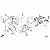 Схема вузла: Заднє крило (2) для Honda VT750 Shadow Phantom