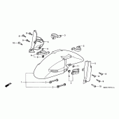 Схема узла: Переднее крыло (2) для Honda CBR900RR CBR919RR Fireblade