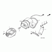 Схема вузла: Задній ліхтар (Стоп-сигнал) для Honda VT125 Shadow