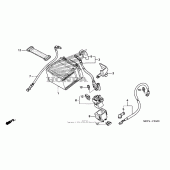 Схема вузла: Акумулятор для Honda CRF450 CRF450X