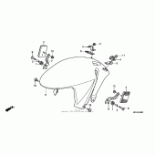 Схема вузла: Переднє крило для Honda RVT1000R RVT RC51