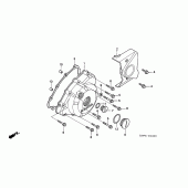 Схема вузла: Ліва кришка картера для Honda CBR125