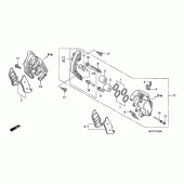 Схема узла: Передний тормозной суппорт (CB600F/F3) для Honda CB600F Hornet