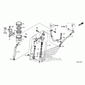 Схема узла: Задний тормозной цилиндр для Honda ST1300 Pan-European