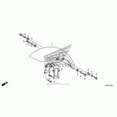 Схема узла: Переднее крыло (3) для Honda VT750 Shadow Phantom