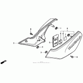 Схема узла: Боковой обтекатель для Honda XL600 Transalp