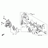 Схема узла: Передний тормозной суппорт для Honda ST1100 Pan-European Police