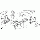 Схема вузла: Акумулятор для Honda VT1100 Shadow Sabre