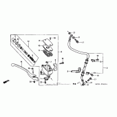 Схема узла: Передний тормозной цилиндр для Honda VT750 Shadow Spirit