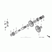 Схема вузла: Привід кікстартера для Honda XR400