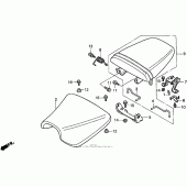 Схема узла: Сиденье для Honda CBR900RR CBR919RR Fireblade