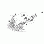 Схема узла: Задний фонарь (Стоп-сигнал) для Honda ST1300 Pan-European